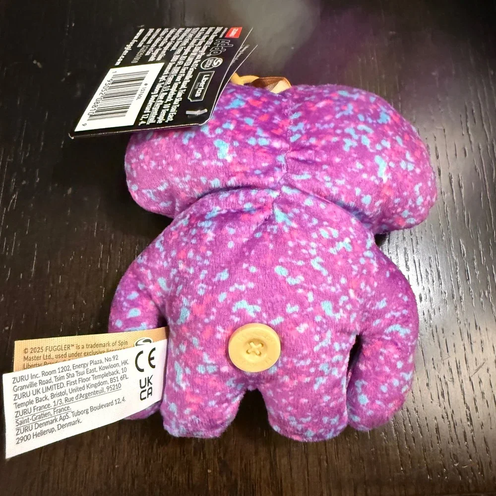 Zuru Fuggler Keyring Plush Purple Splatter Monster New‎ Funny Ugly Monster Clip